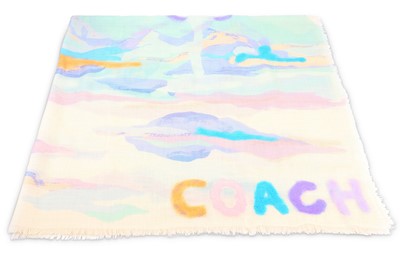 Lot 252 - Coach Pastel Felted Wool Scarf, in shades of...