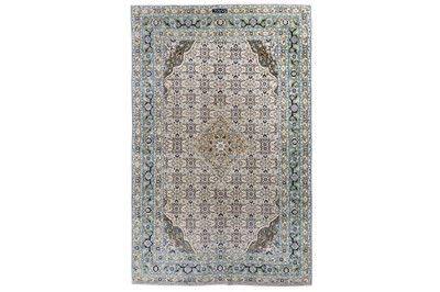 Lot 32 - AN UNUSUAL PART SILK SIGNED TEHERAN RUG, NORTH...