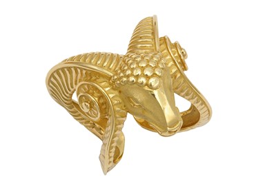 Lot 38 - An Aries dress ring Realistically modelled as...