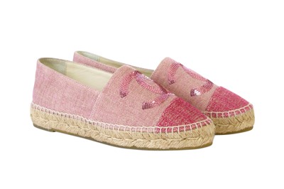 Lot 12 - Chanel Pink Espadrilles, Cruise 2016, pink...