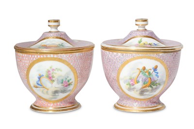 Lot 43 - A pair of 18th to early 19th Century Sevres...