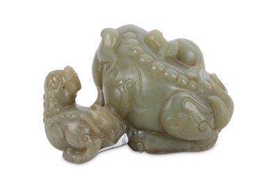 Lot 425 - After the Antique, a late 20th Century Chinese carved jade figure