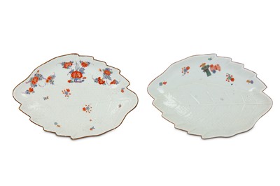 Lot 171 - A Meissen porcelain Kakeimon leaf shaped dish,...