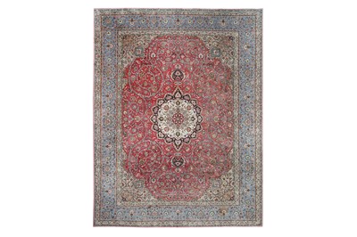 Lot 52 - A FINE PART SILK TABRIZ CARPET, NORTH-WEST...