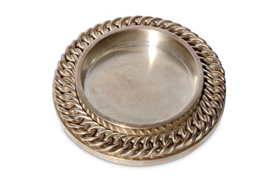 Lot 62 - HERMES: A small silver dish, with chain border,...