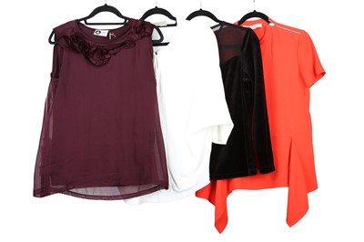 Lot 325 - Three Lanvin Tops, to include an aubergine...