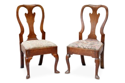 Lot 238 - A pair of Irish George II 'serpentine' chairs,...