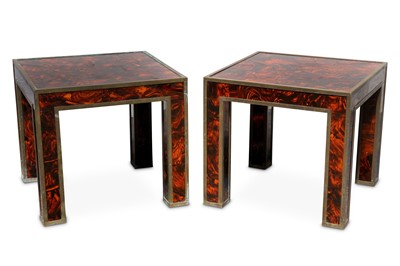 Lot 67 - ITALY: A pair of simulated tortoiseshell and...