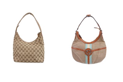 Lot 334 - Two Gucci Shoulder Bags, the first in all-over...