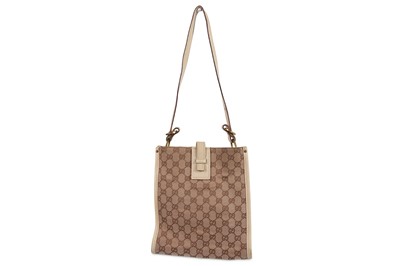 Lot 337 - Gucci Supreme Canvas Shoulder Bag, cream...