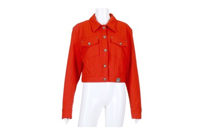 Lot 346 - Versace Jeans Couture Red Jacket, pin stripe...