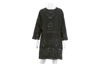 Lot 655 - Valentino Black Dress, cotton mix with crochet...