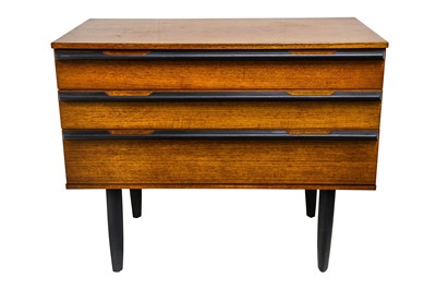 Lot 76 - DENMARK: A small Chest, teak and ebonised wood...