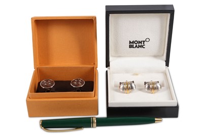 Lot 343 - Montblanc and Tod's Cufflinks, the Montblanc...
