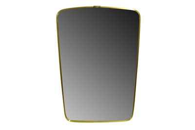 Lot 85 - ITALY: A tapering Wall Mirror, 1950s, brass...