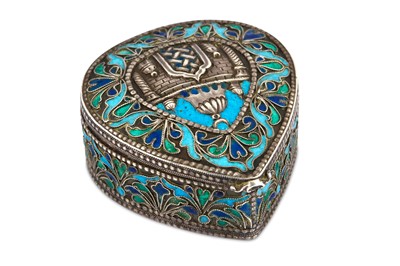 Lot 207 - A CLOISONNÉ ENAMELLED SILVER SNUFFBOX Ottoman...