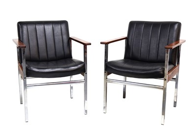 Lot 829 - England, a pair of armchairs, 1960s, with...