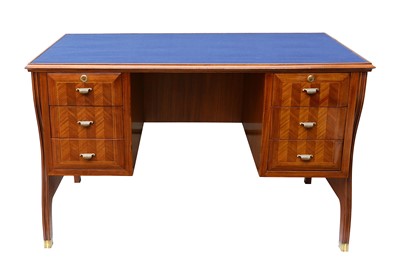 Lot 27 - ITALY: A desk, 1940s, kingwood, kingwood...