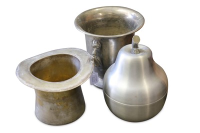 Lot 217 - Three wine buckets, including a novelty silver...