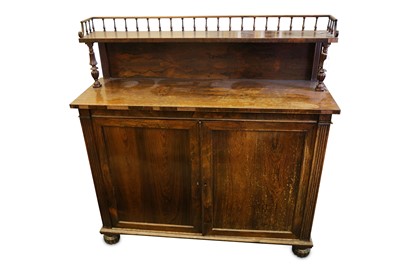 Lot 206 - A 19th Century rosewood chiffonier with turned...
