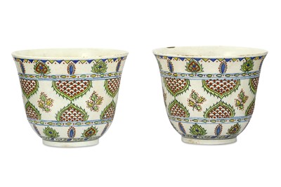 Lot 180 - A PAIR OF KUTAHYA-STYLE POTTERY VASES Samson,...