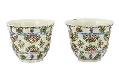 Lot 180 - A PAIR OF KUTAHYA-STYLE POTTERY VASES Samson,...