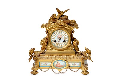 Lot 172 - A 19th century French ormolu eight day Sevres...