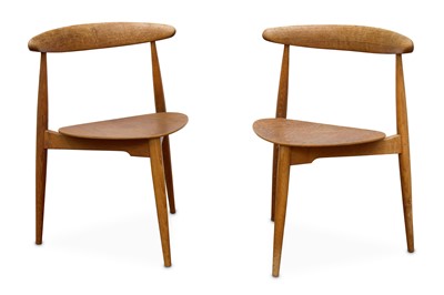 Lot 68 - HANS WEGNER: A pair of 'Heart' Chairs FH4103,...