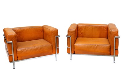 Lot 35 - LE CORBUSIER: A pair of LC3 Armchairs,...