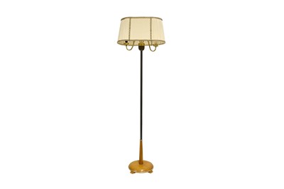 Lot 77 - SWEDEN: A Floor lamp, 1940s, brass and...