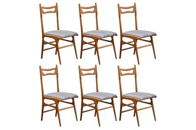 Lot 87 - ITALY: A set of six Dining Chairs, 1950s,...