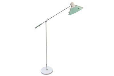 Lot 843 - Stilux, a floor lamp, 1950s, green and white...