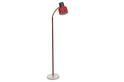 Lot 69 - STILUX: A Floor Lamp, 1970s, red painted steel...