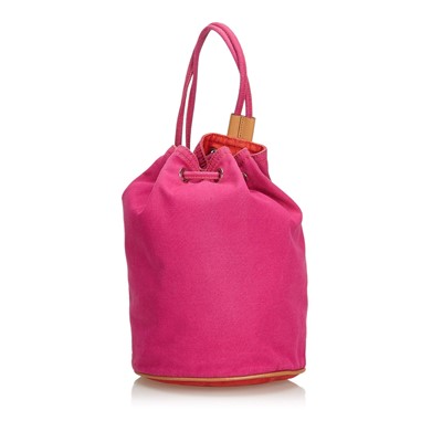 Lot 264 - Hermes Canvas Polochon Mimile Duffel Bag, pink...