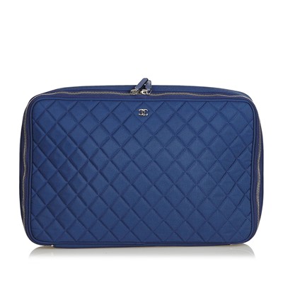 Lot 260 - Chanel Blue Matalasse Laptop Case, c. 2012,...