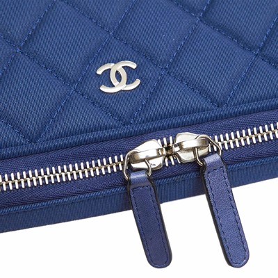 Lot 260 - Chanel Blue Matalasse Laptop Case, c. 2012,...