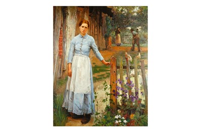Lot 80 - AFTER SIR GEORGE CLAUSEN The Girl at the Gate...