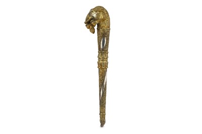 Lot 282 - AN IMPRESSIVE PARCEL-GILT SILVER CEREMONIAL...