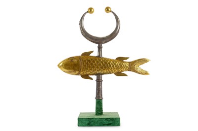 Lot 275 - A FISH-SHAPED SILVER GILT PROCESSIONAL...