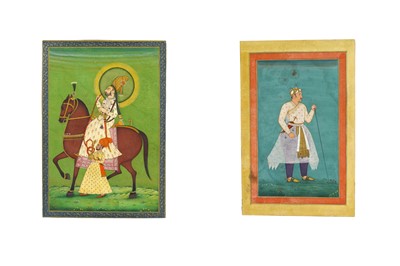 Lot 352 - TWO PORTRAITS OF INDIAN NOBLEMEN  India, 20th...