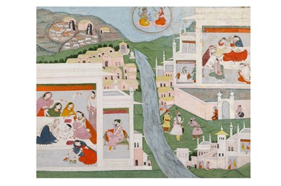 Lot 382 - A PAINTING FROM A BHAGAVATA PURANA SERIES: THE...