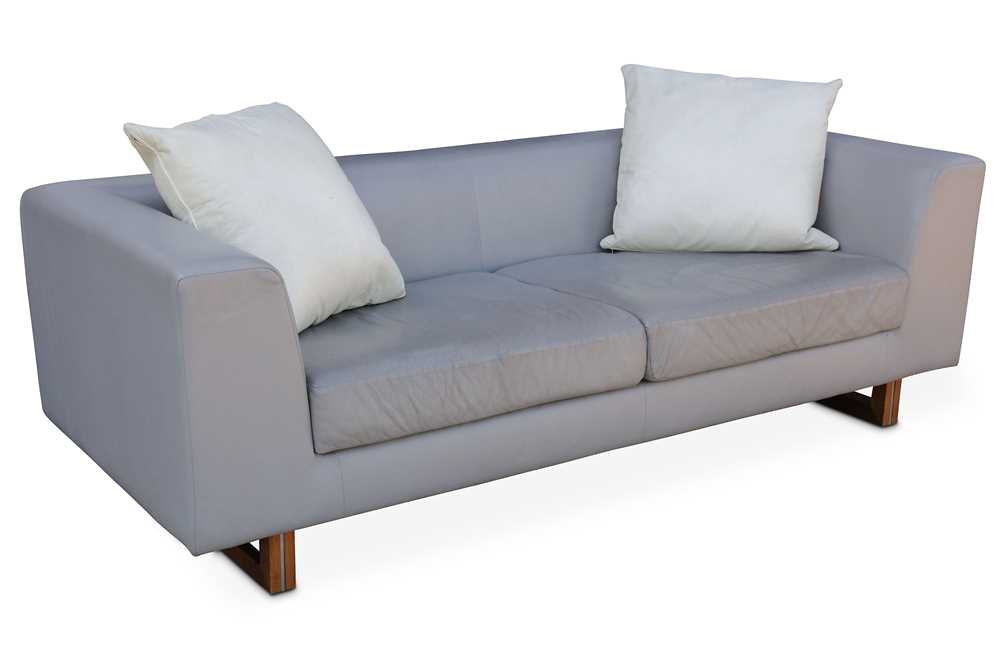 Lot 400 - Linley: a three seater sofa upholstered in...