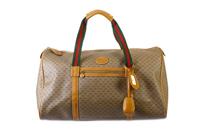 Lot 75 - Gucci Supreme Travel Bag, 1980s, brown GG...