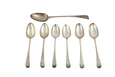 Lot 692 - A mixed group of flatware, including a George...