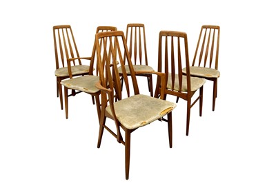 Lot 297 - A set of six 1960s Danish teak chairs, 'Eva',...