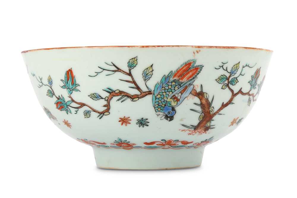 Lot 361 - A CHINESE DUTCH-DECORATED 'PARROT' BOWL. 18th...