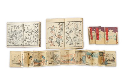 Lot 23 - A COLLECTION OF NINE MINIATURE BOOKS, MAMEHON....