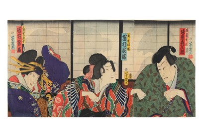 Lot 1112 - UTAGAWA KUNISADA (1769 - 1825) AND UTAGAWA...