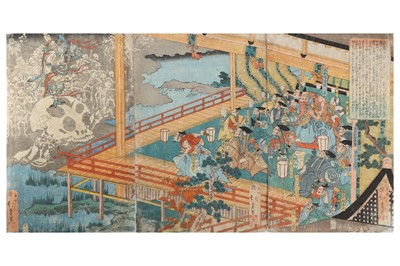 Lot 1114 - FUKAO HOKUI (ACT.1830 - 1840). Oban triptych,...