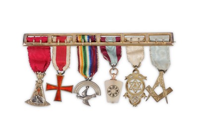 Lot 798 - Masonic Jewels  - A set of six miniature...